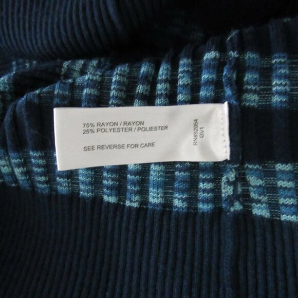 Carolyn Taylor Cowl Neck Blue Striped Sweater - Picture 10 of 10